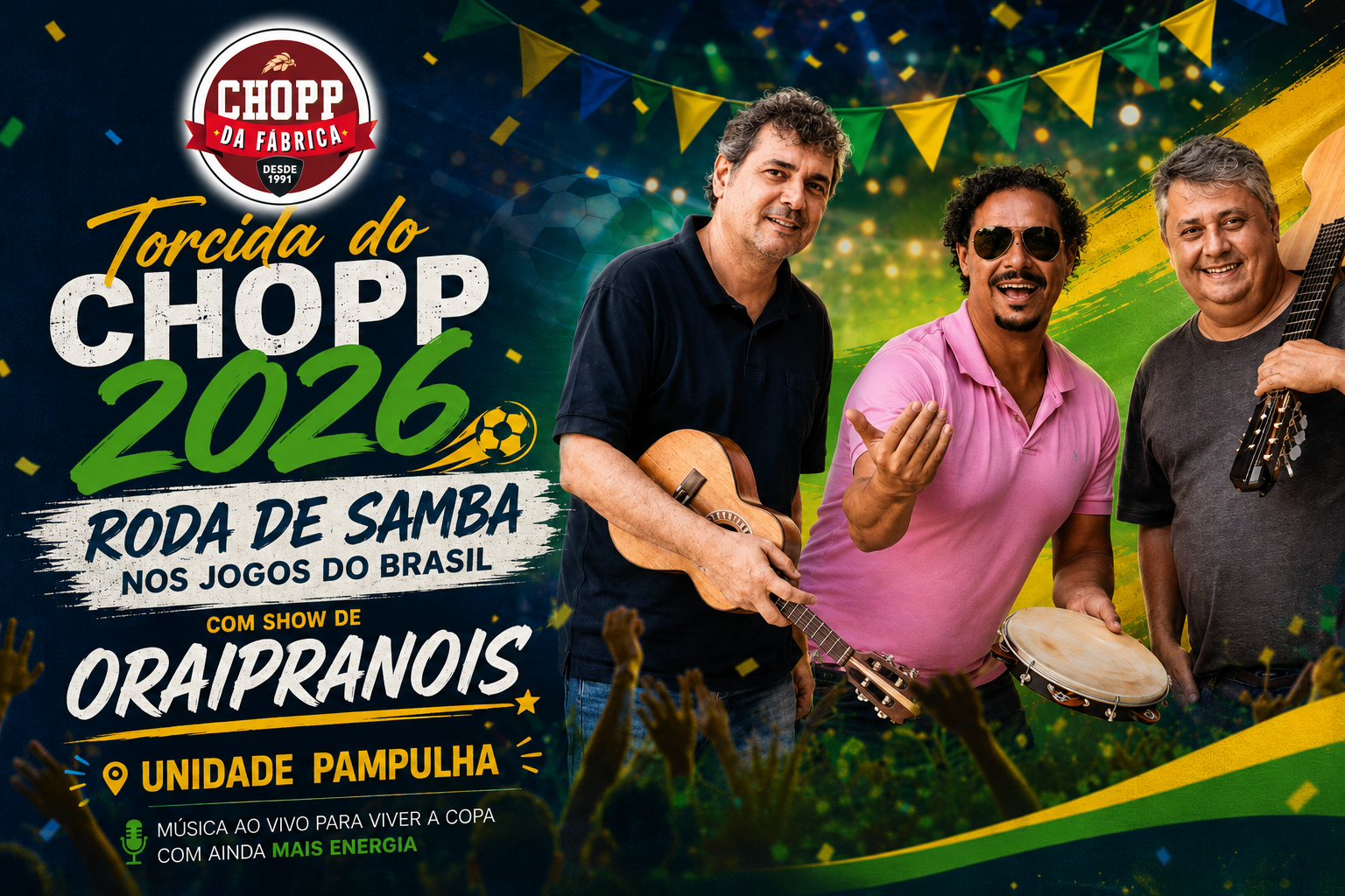 Banda Oraipranois na unidade Pampulha
