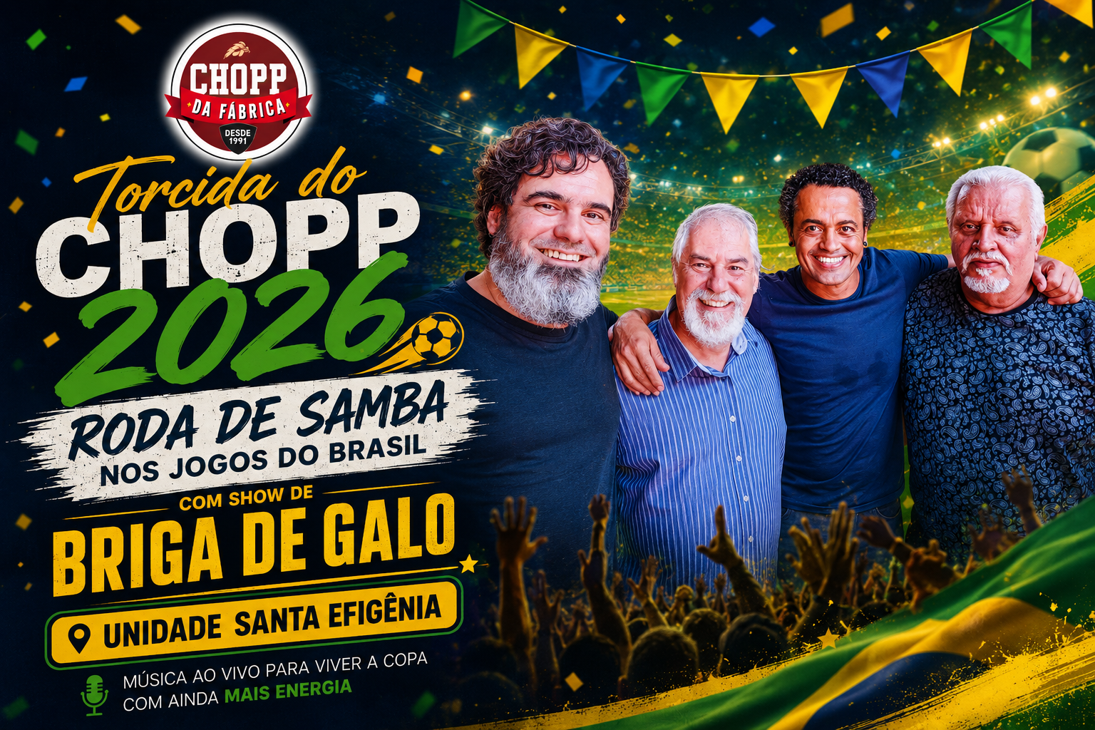 Banda Briga de Galo na unidade Santa Efigênia
